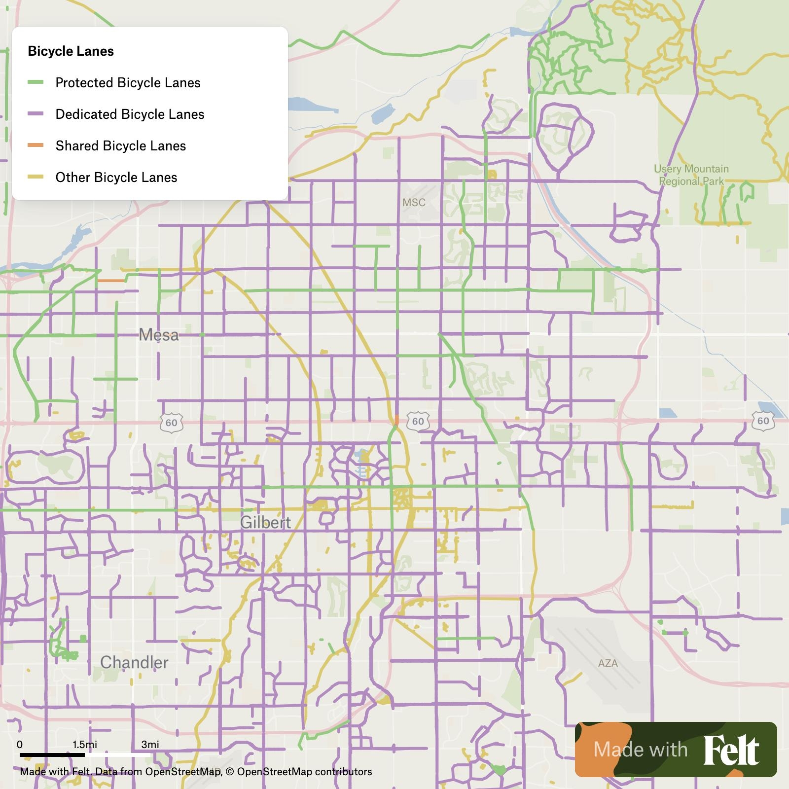 Roads In The City Of Mesa Arizona