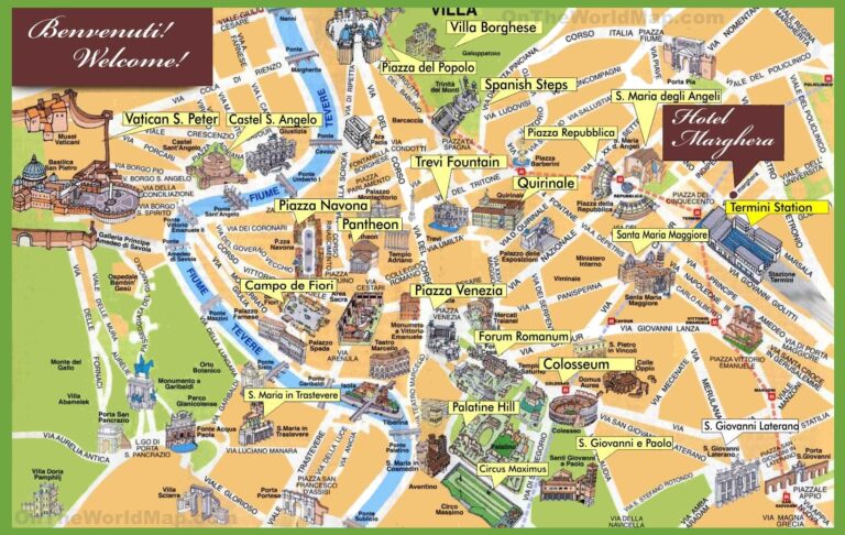 Rome Sightseeing Map Ontheworldmap