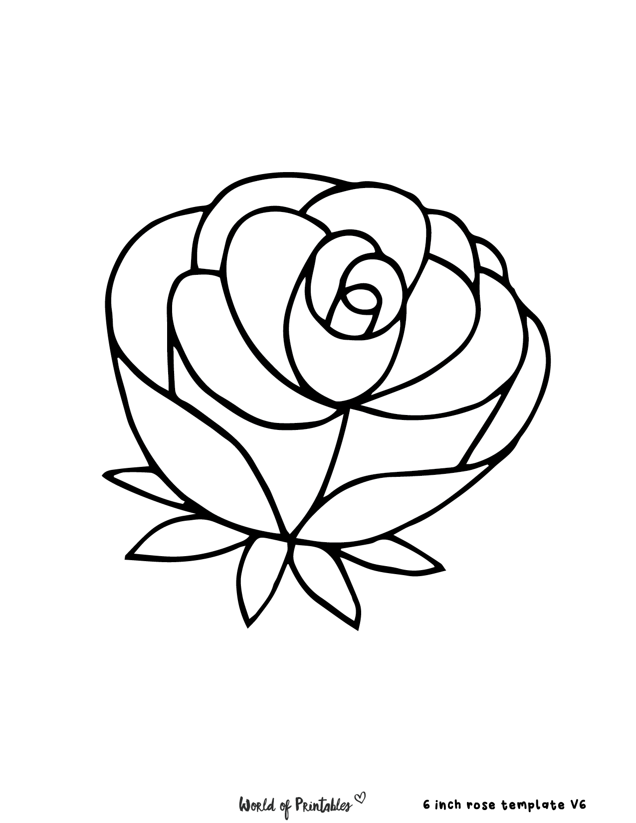 Rose Template 68 Styles For Fun Activities U0026 Crafts World Of Printables