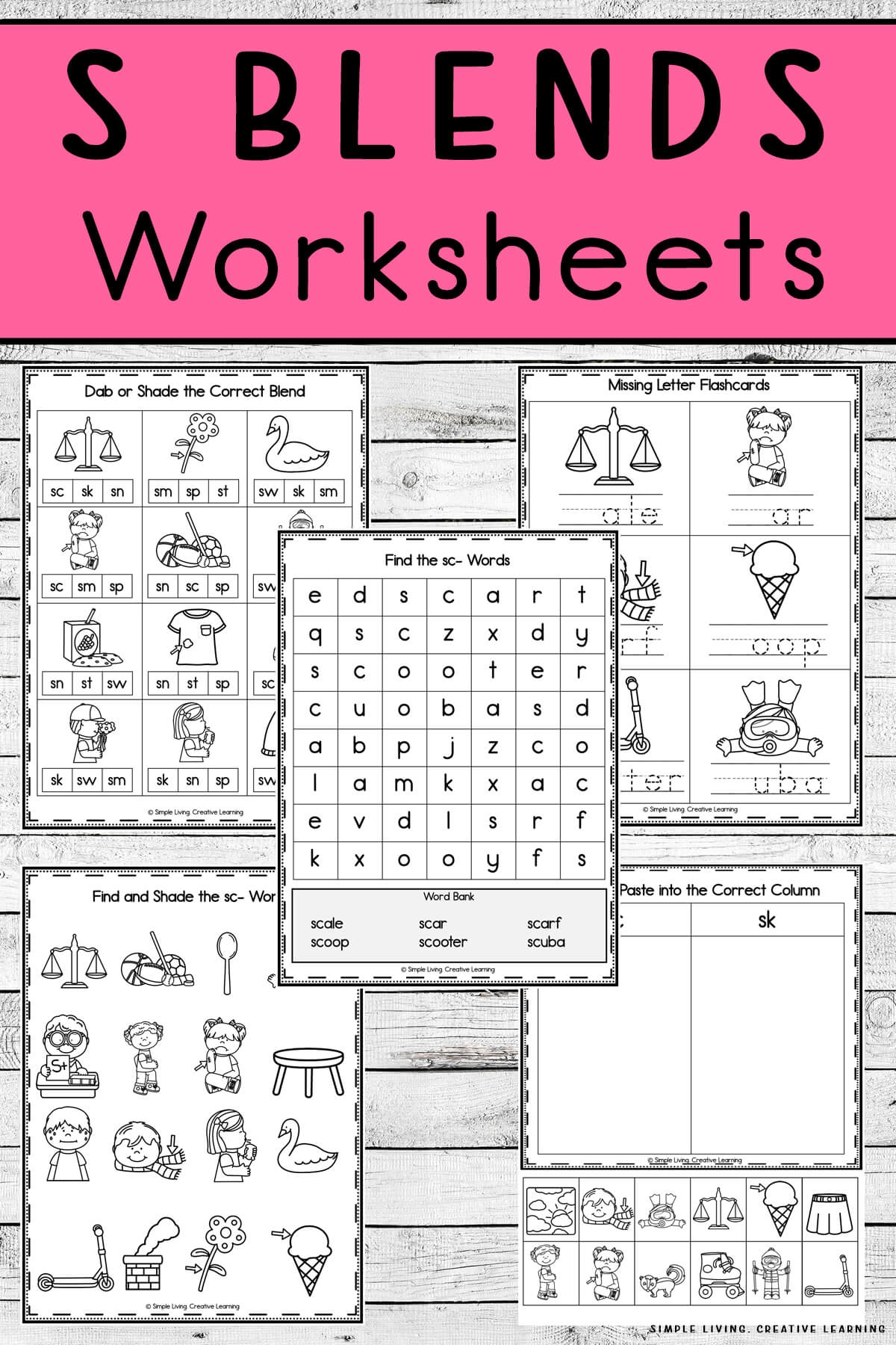 Free Printable Blend Worksheets