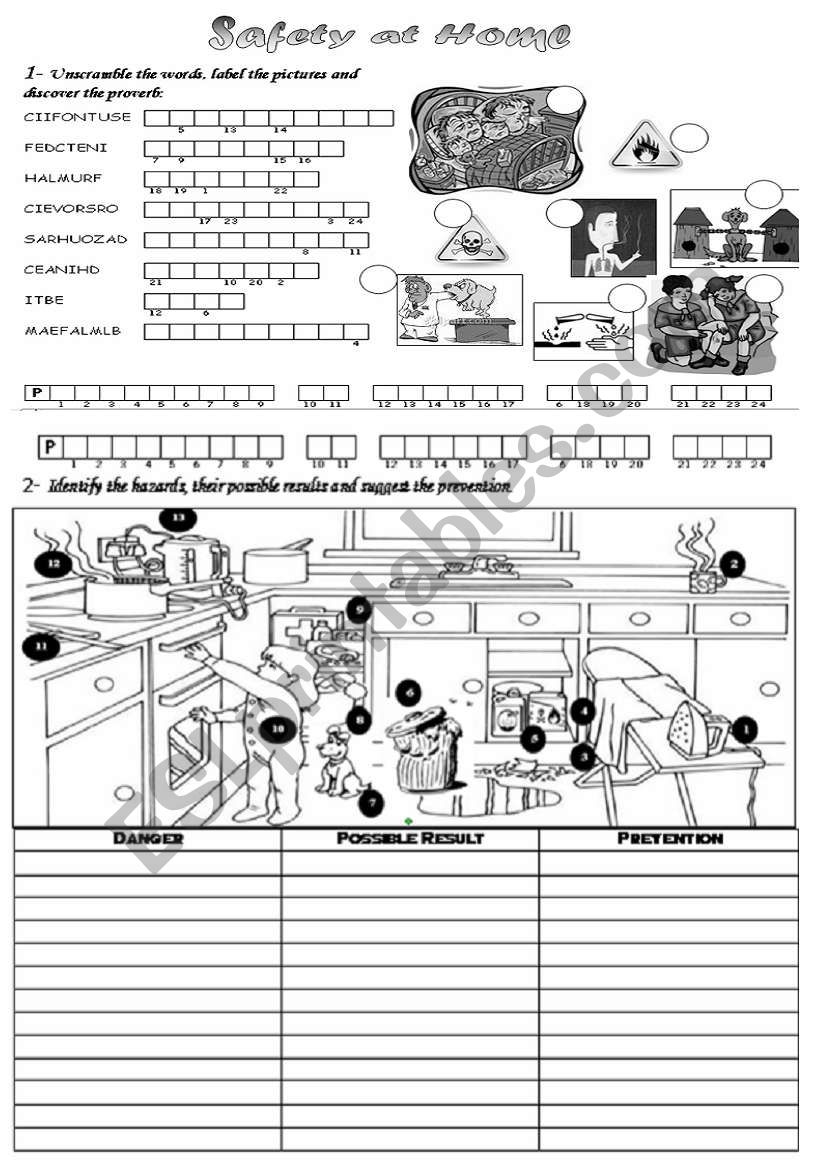 Safety At Home ESL Worksheet By Mayamin Worksheets Library