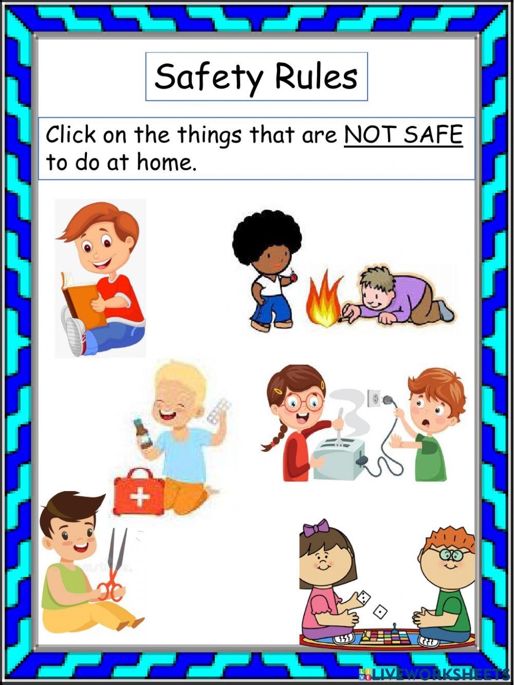 Printable Home Safety Worksheets Pdf