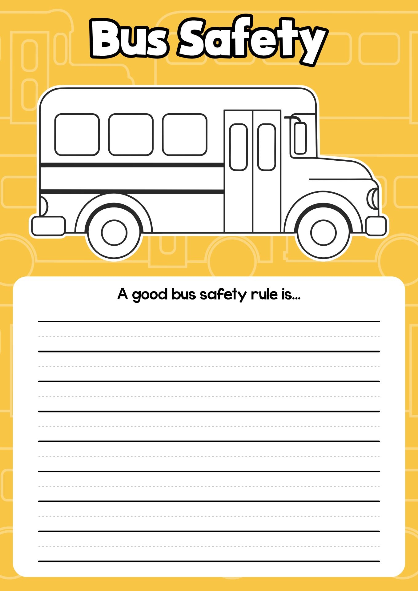 School Bus Rules 14 Free PDF Printables Printablee