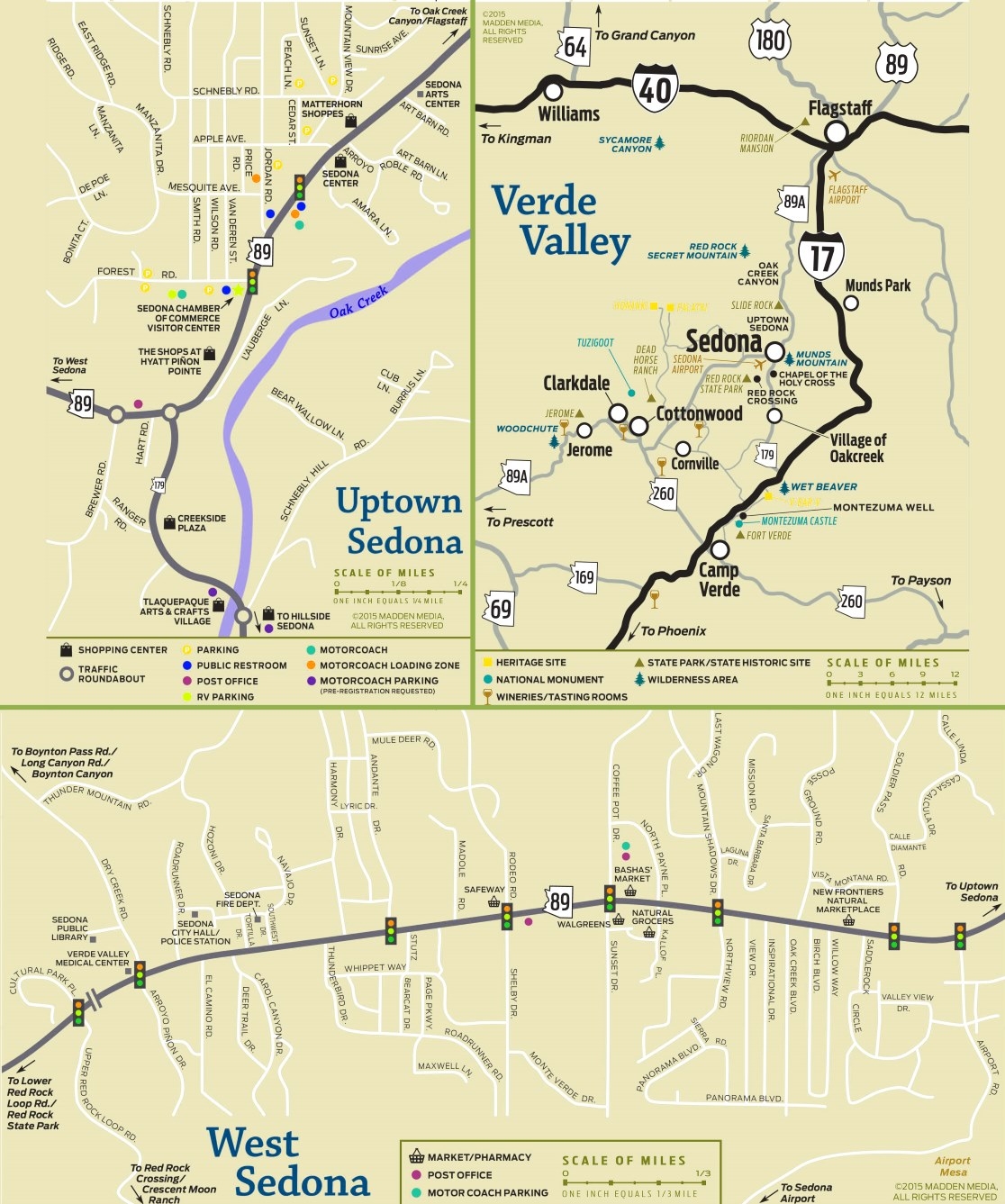 Sedona Tourist Map Ontheworldmap