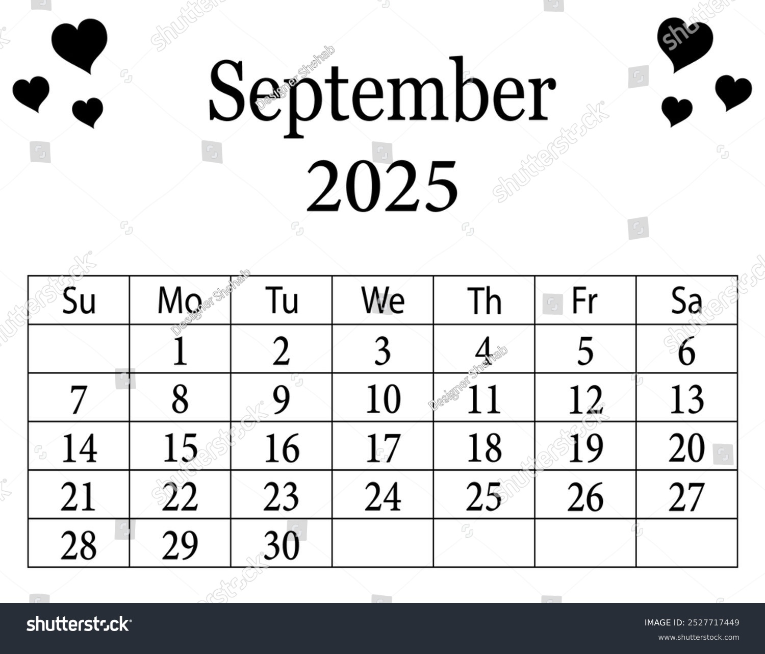 Printable Calendar 2025 September