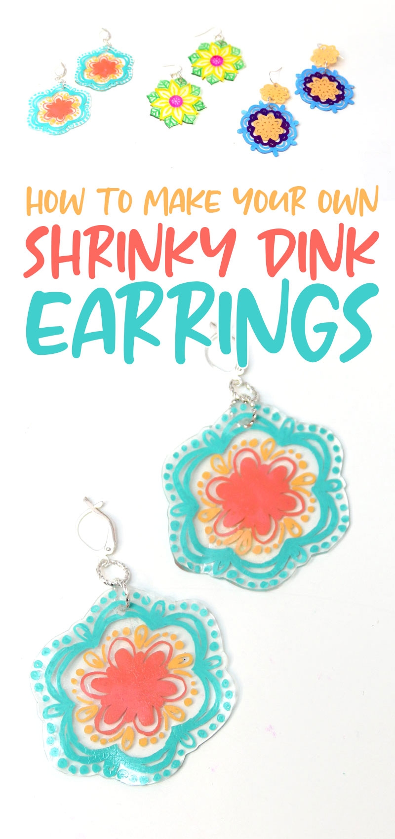 Shrinky Dink Earrings With A Free Template Moms And Crafters Shrinky Dink Earrings With A Free Template Moms And Crafters