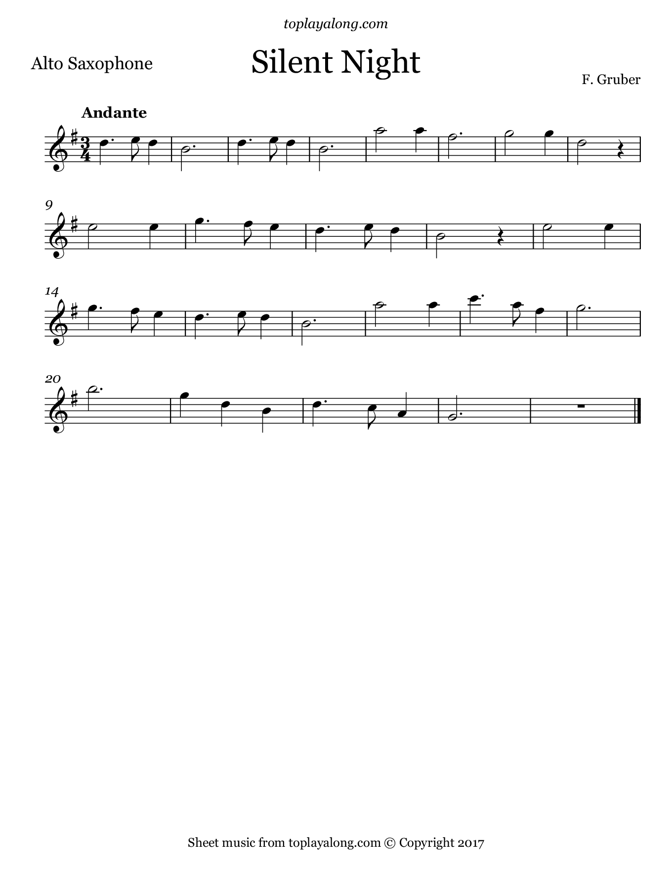 Silent Night Toplayalong