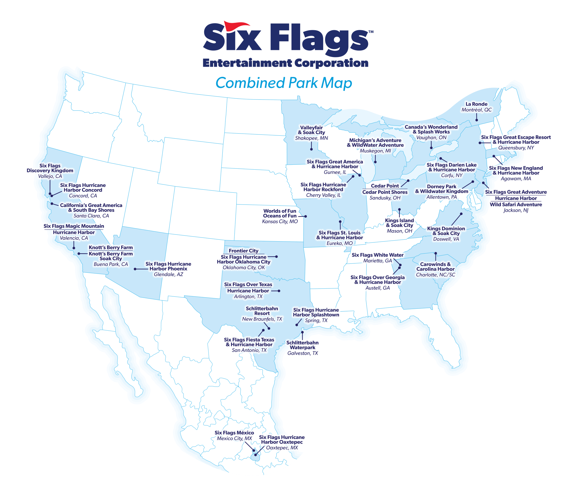 Six Flags Entertainment Corporation Parks