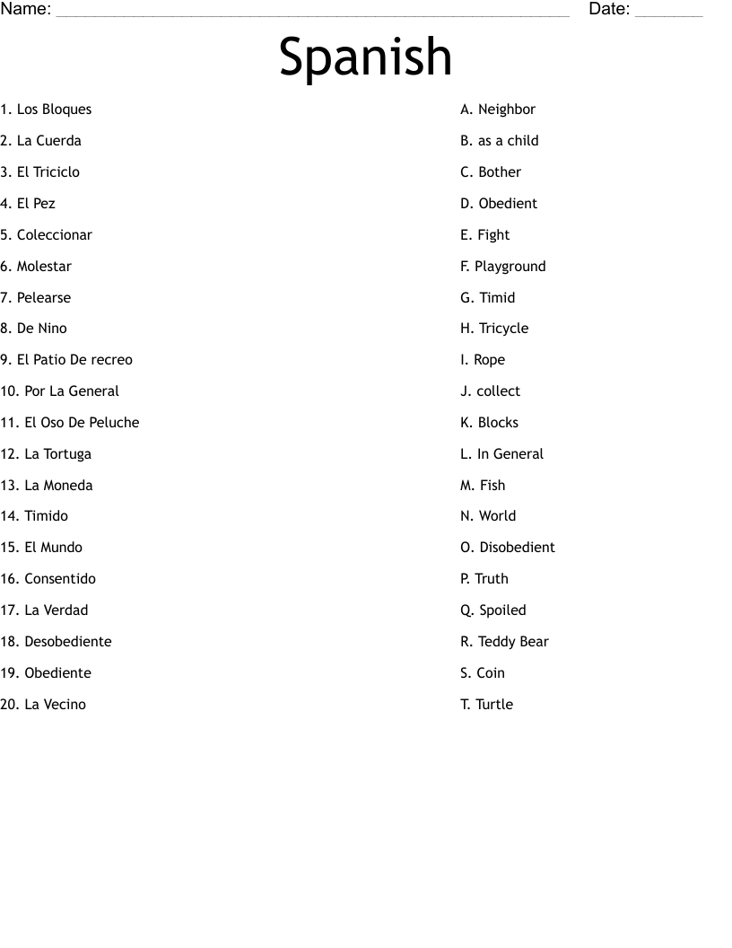 Free Printable Beginning Spanish Worksheets Free Printable Beginning Spanish Worksheets