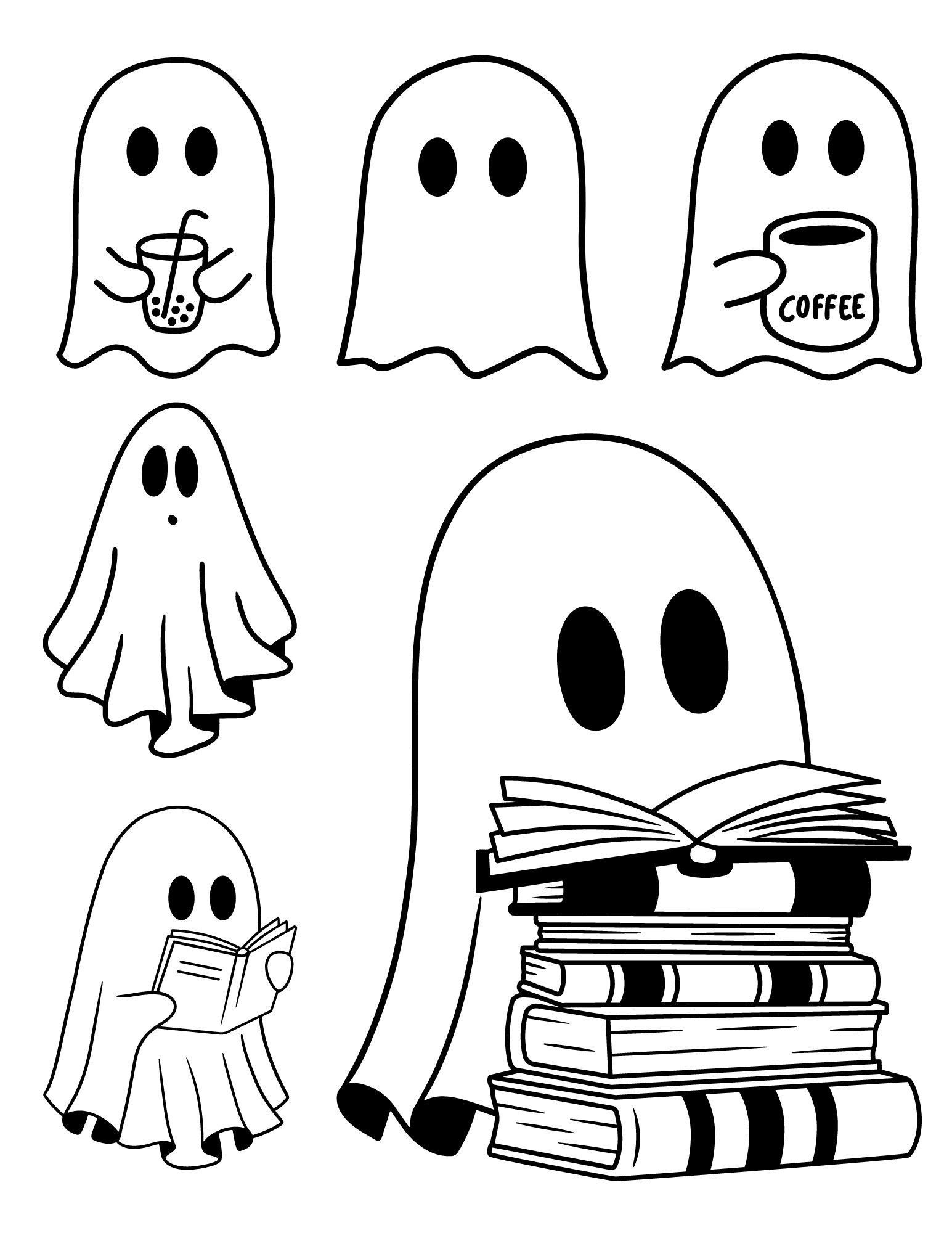 Spooktacular Ghost Coloring Pages For Kids And Adults Spooktacular Ghost Coloring Pages For Kids And Adults