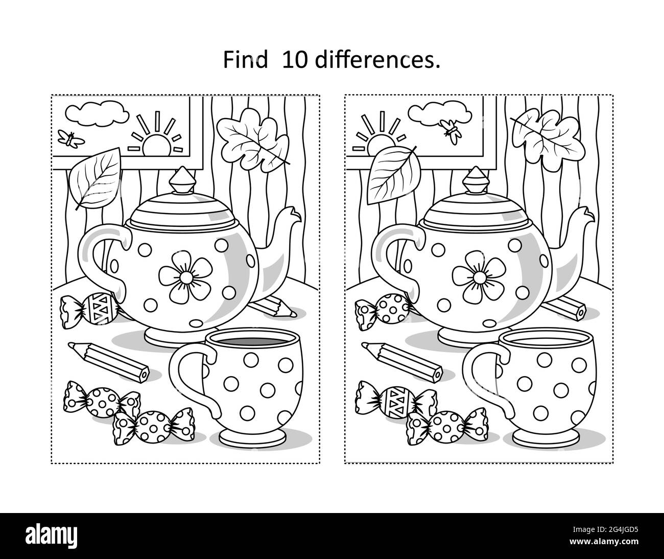 Spot The Difference Puzzle Black And White Stock Photos U0026 Images Alamy