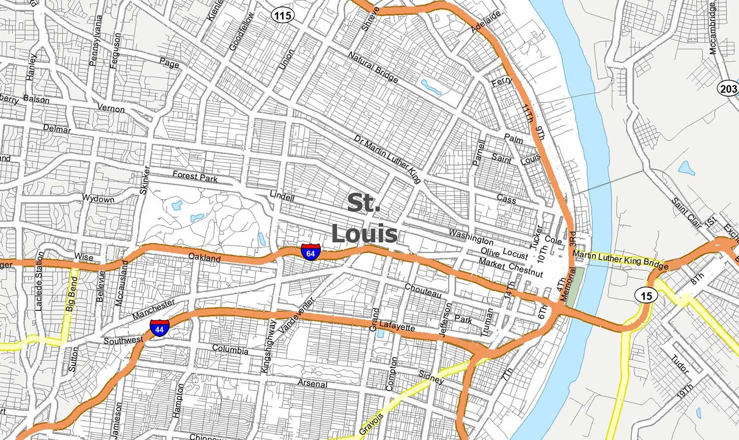 St Louis Map Missouri GIS Geography