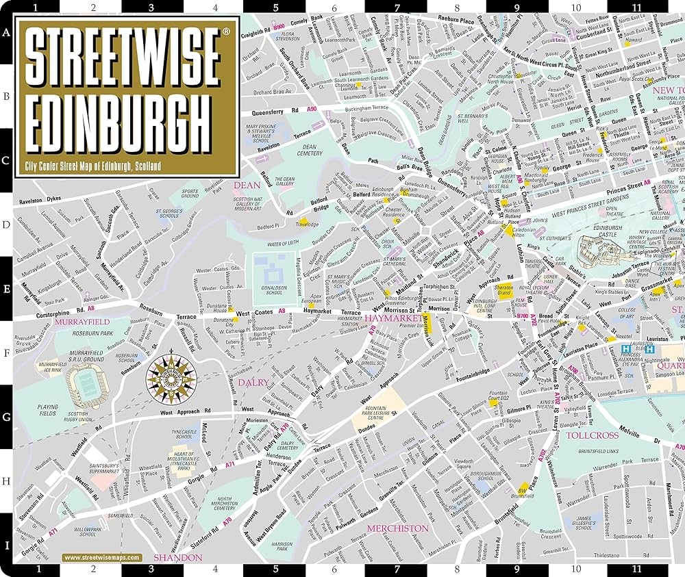 Streetwise Edinburgh Map Laminated City Center Street Map Of Edinburgh Scotland Streetwise Streetwise Maps Streetwise Maps Inc 9781931257459 Amazon Books
