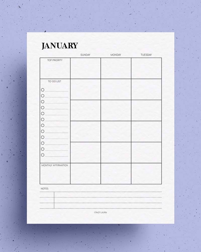 Student Planner Printable Pack With 16 Pages Crazy Laura