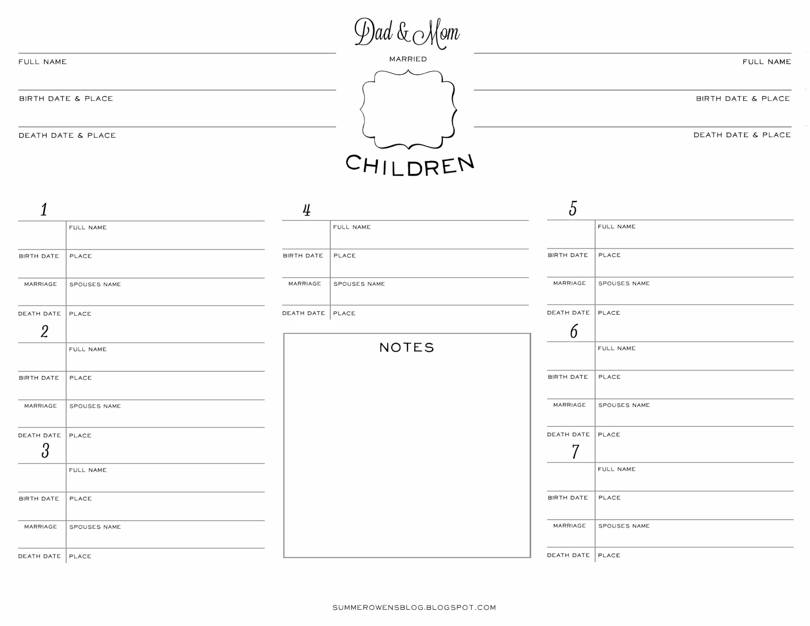 Summer Owens Free Printable Family Group Sheet Family Group Record Smaller Version Summer Owens Free Printable Family Group Sheet Family Group Record Smaller Version