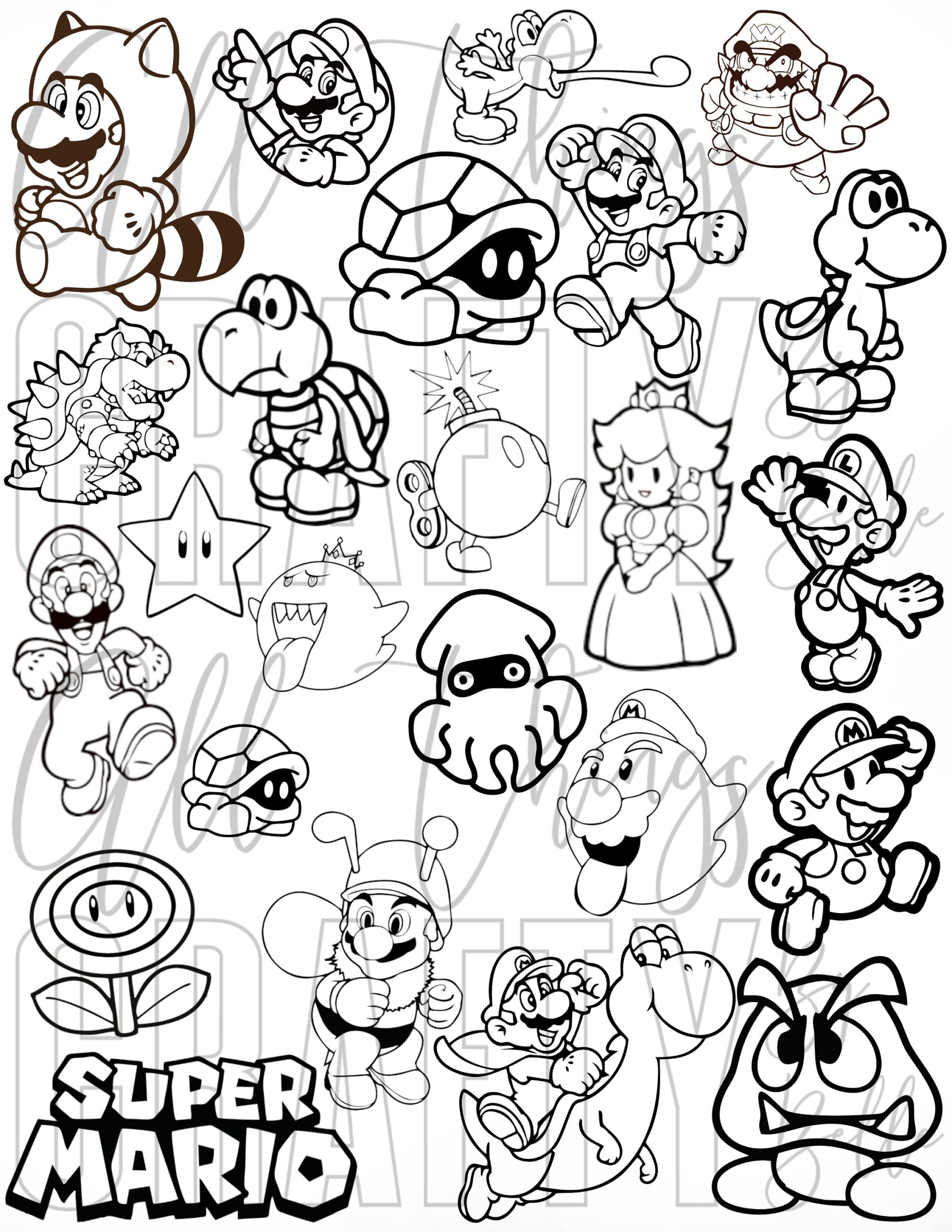 Mario Coloring Sheets Free Printable