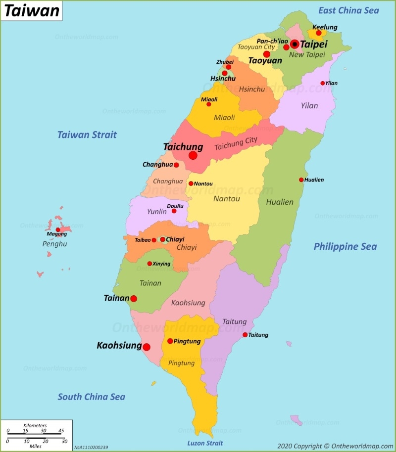 Taiwan Map Maps Of Taiwan Republic Of China 