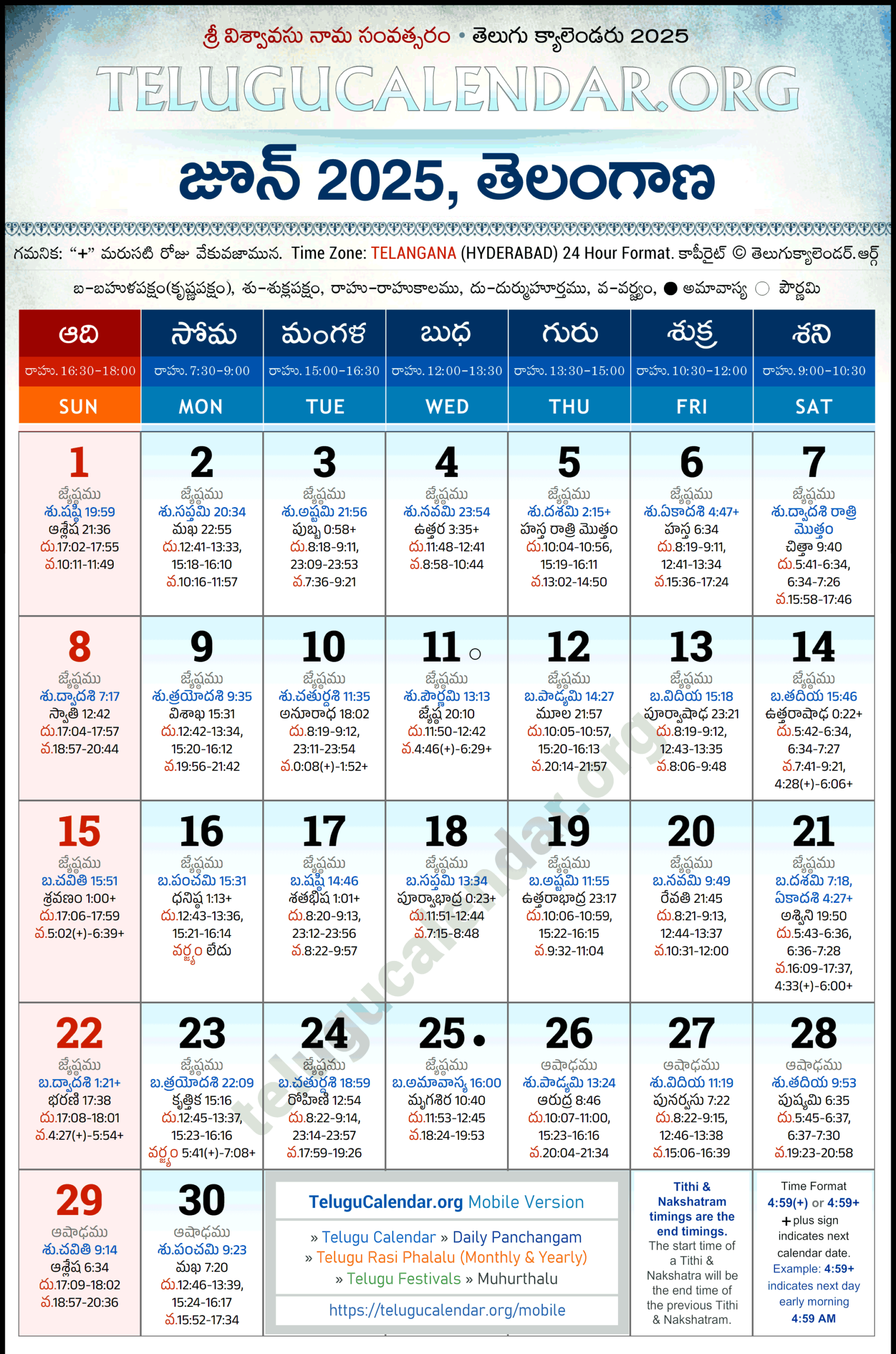 Telugu Calendar 2025 June Atlanta Ga