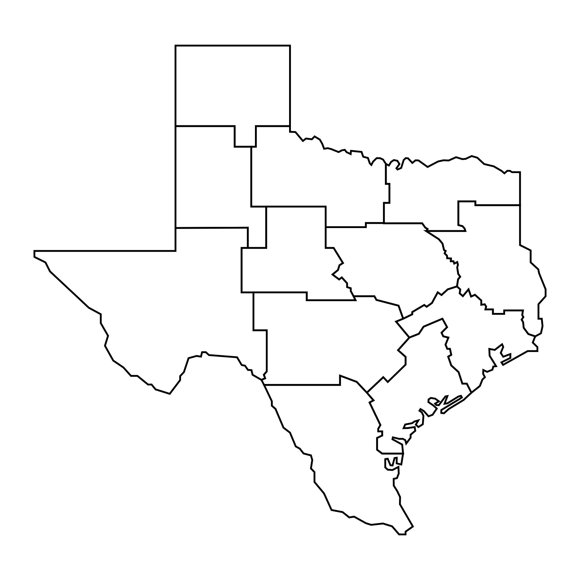 Texas Map Outline 10 Free PDF Printables Printablee