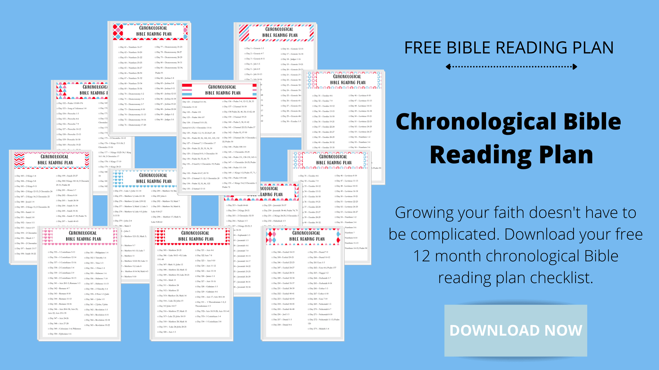 Free Printable Bible Reading Chart