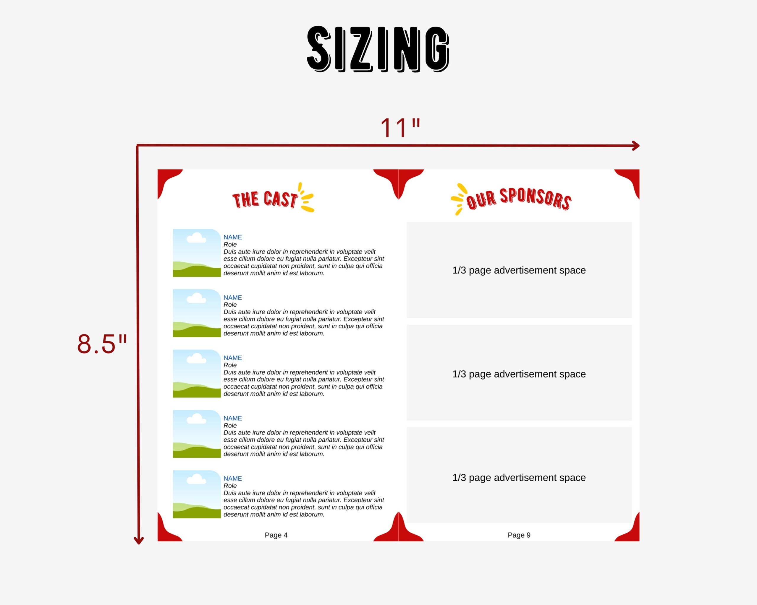 Free Printable Playbill Template