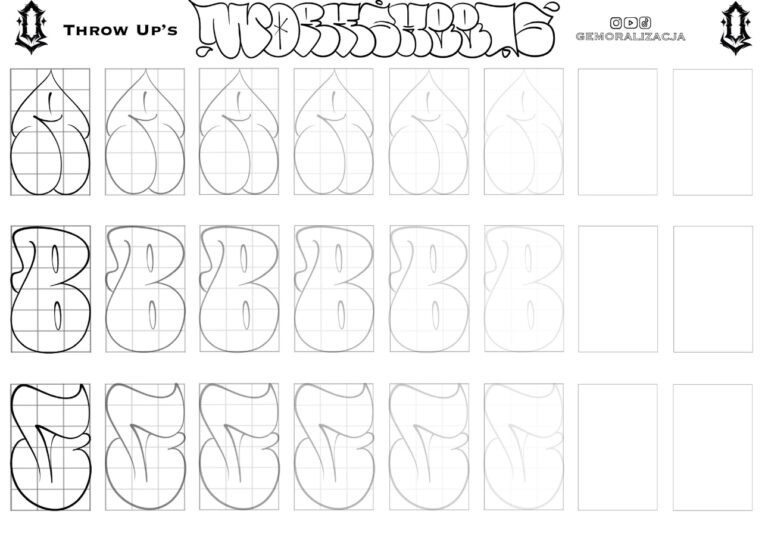 Throw Up Graffiti Worksheets 