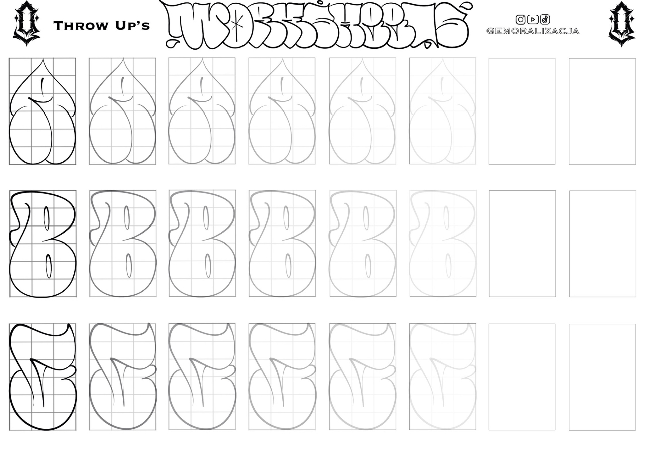 Throw Up Graffiti Worksheets