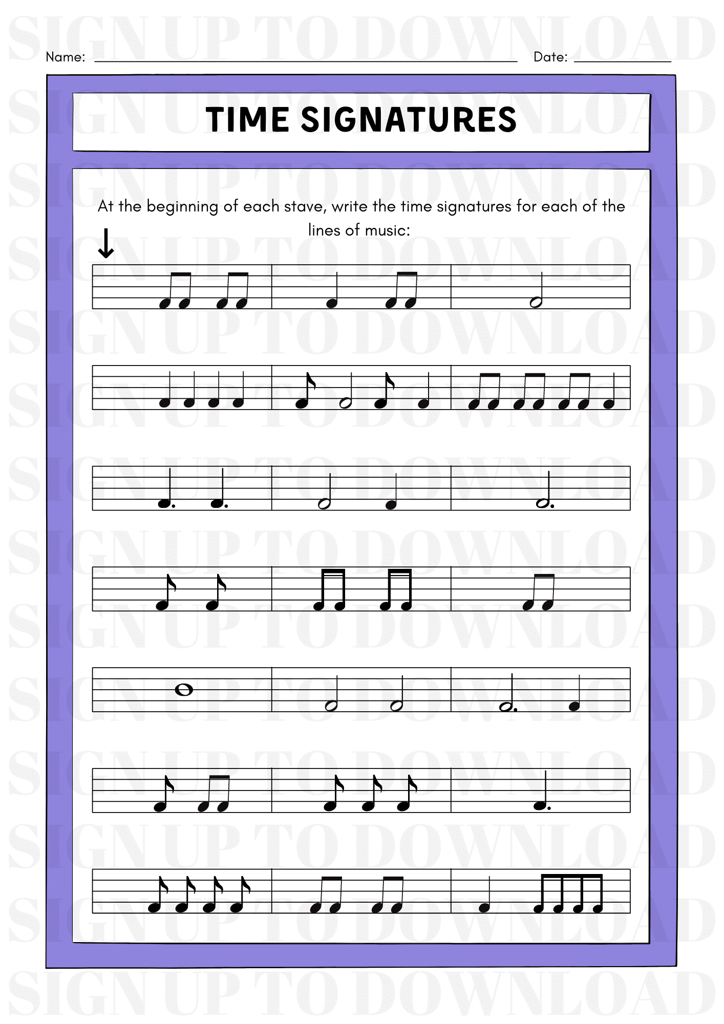 Time Signatures Worksheet The Musical Me Time Signatures Worksheet The Musical Me