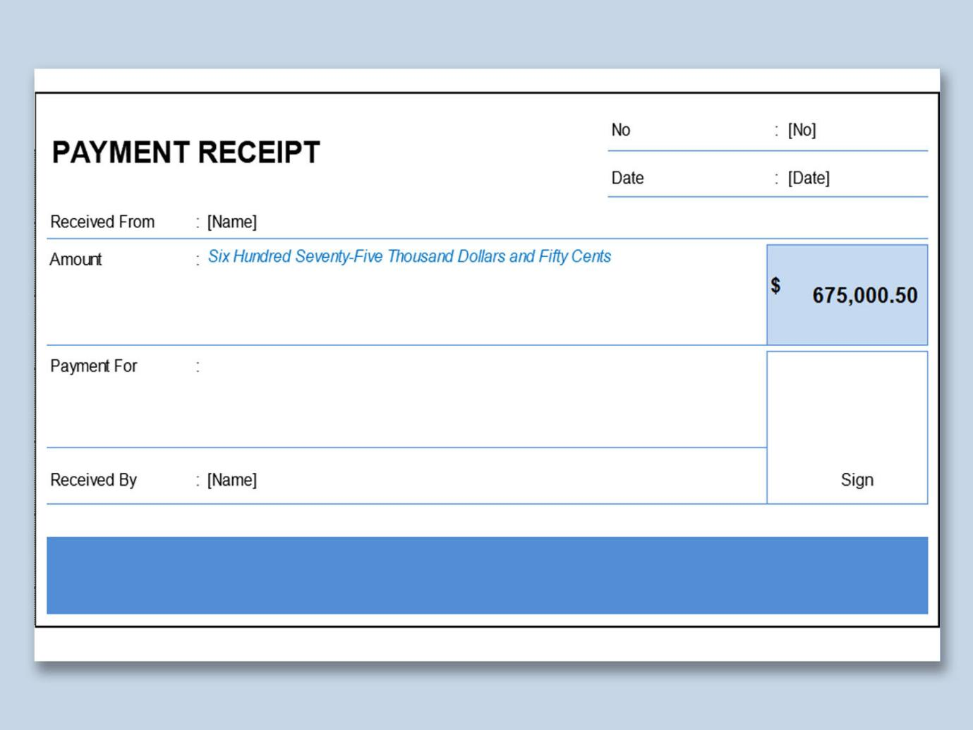 Top 10 Editable Payment Receipt Template Free Download For Excel 