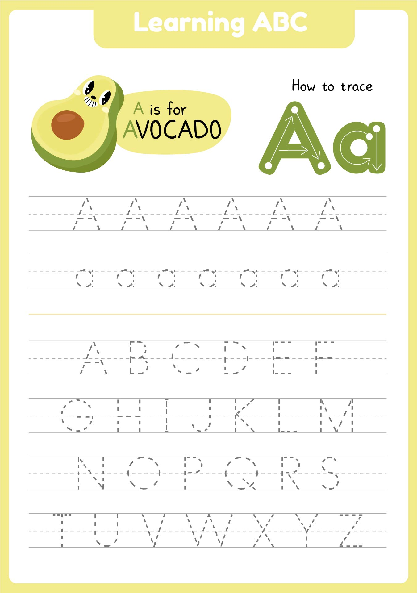 Printable Traceable Abc Chart