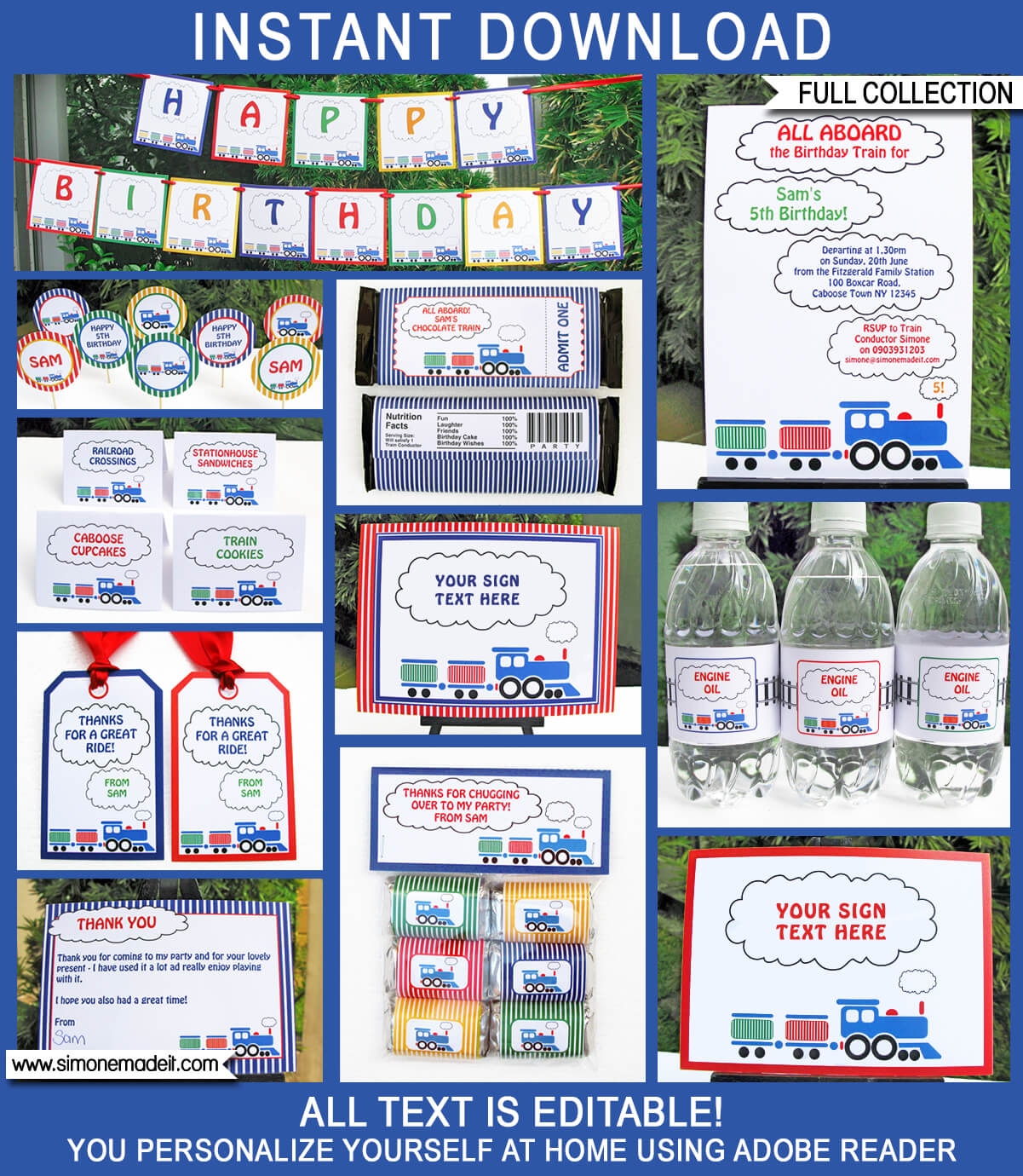 Train Party Printables Invitations U0026 Decorations Train Party Printables Invitations U0026 Decorations