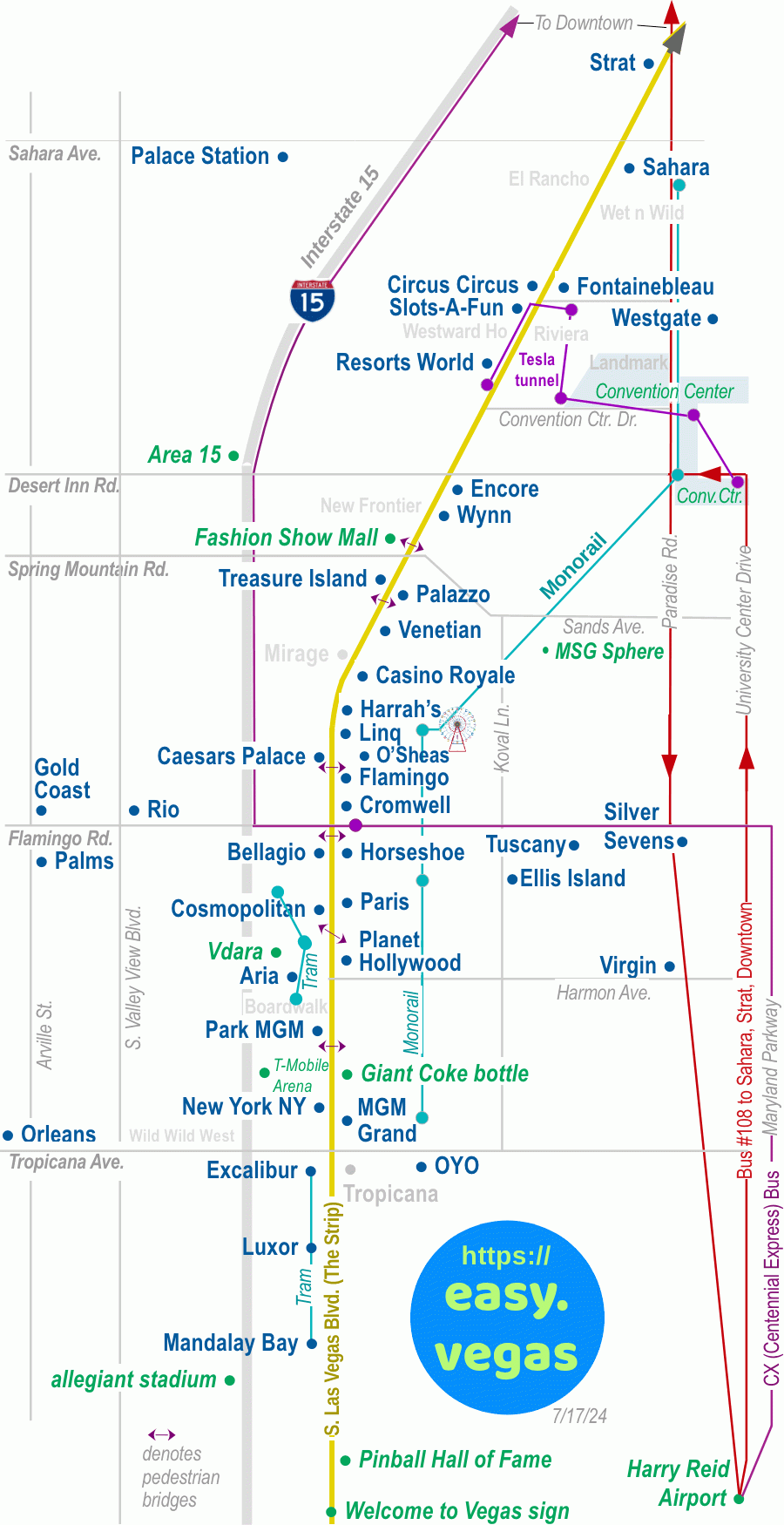 Printable Map Of Las Vegas