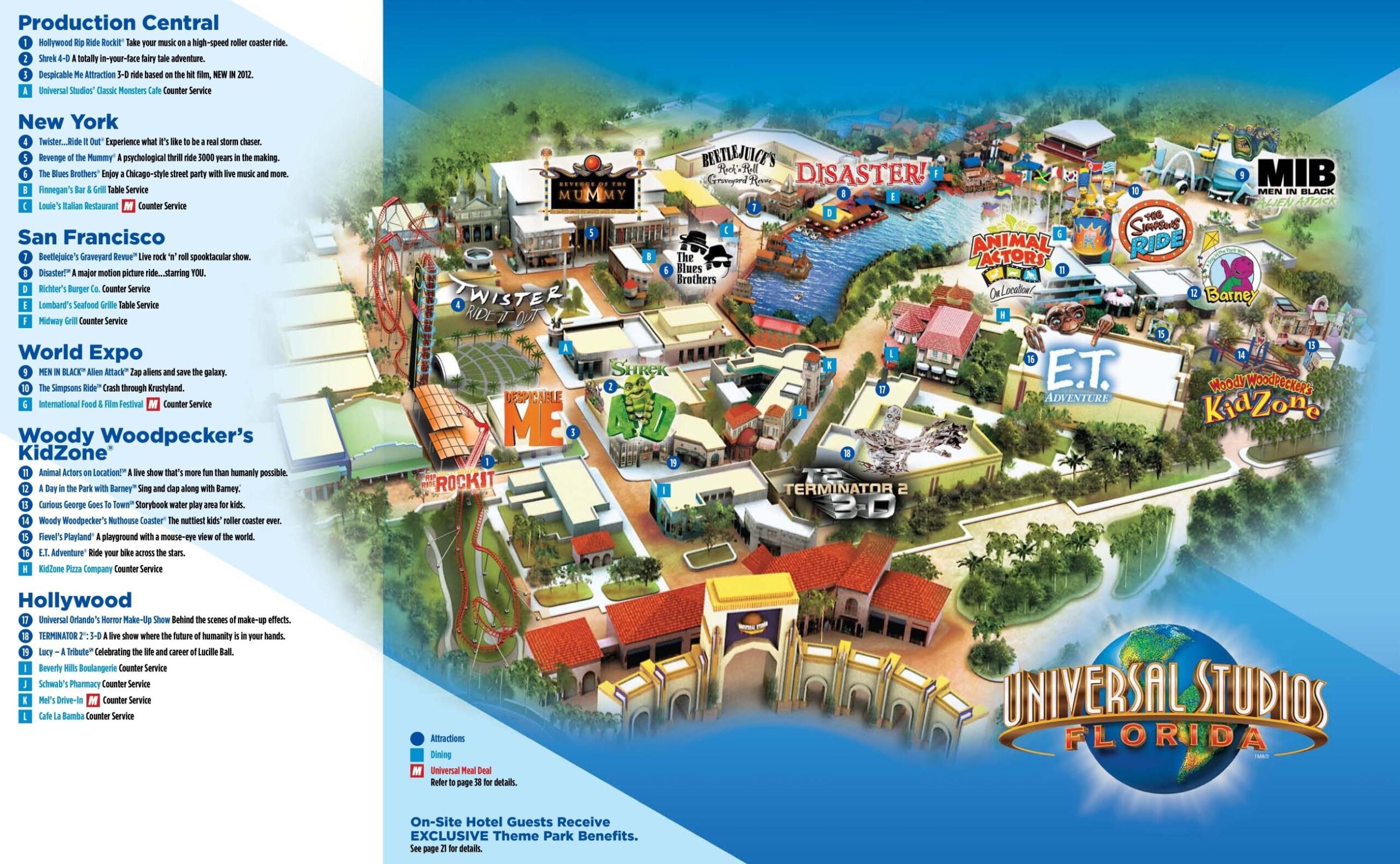 Universal Studios Orlando Map Map Of Universal Studios Orlando 