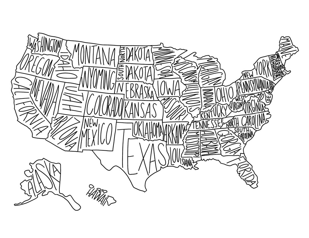 Printable Picture Of United States Map