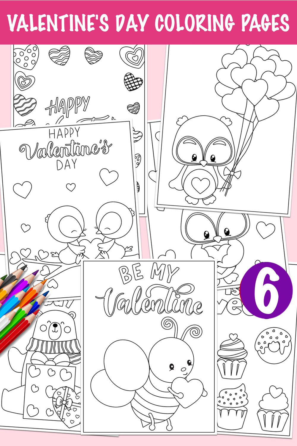 Valentine's Coloring Sheets Printable Valentine's Coloring Sheets Printable
