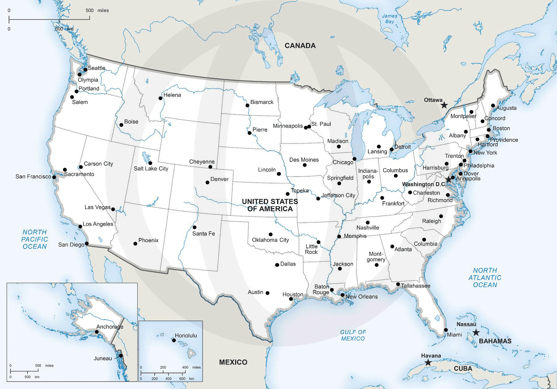 Printable Us Map With Cities Pdf