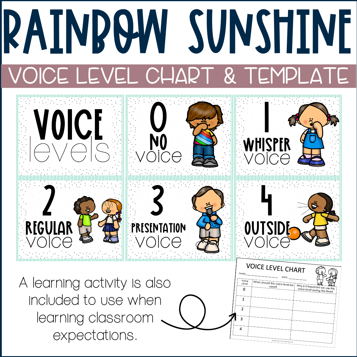 Voice Level Chart Stephanie Nash A Touch Of Class Teaching Voice Level Chart Stephanie Nash A Touch Of Class Teaching