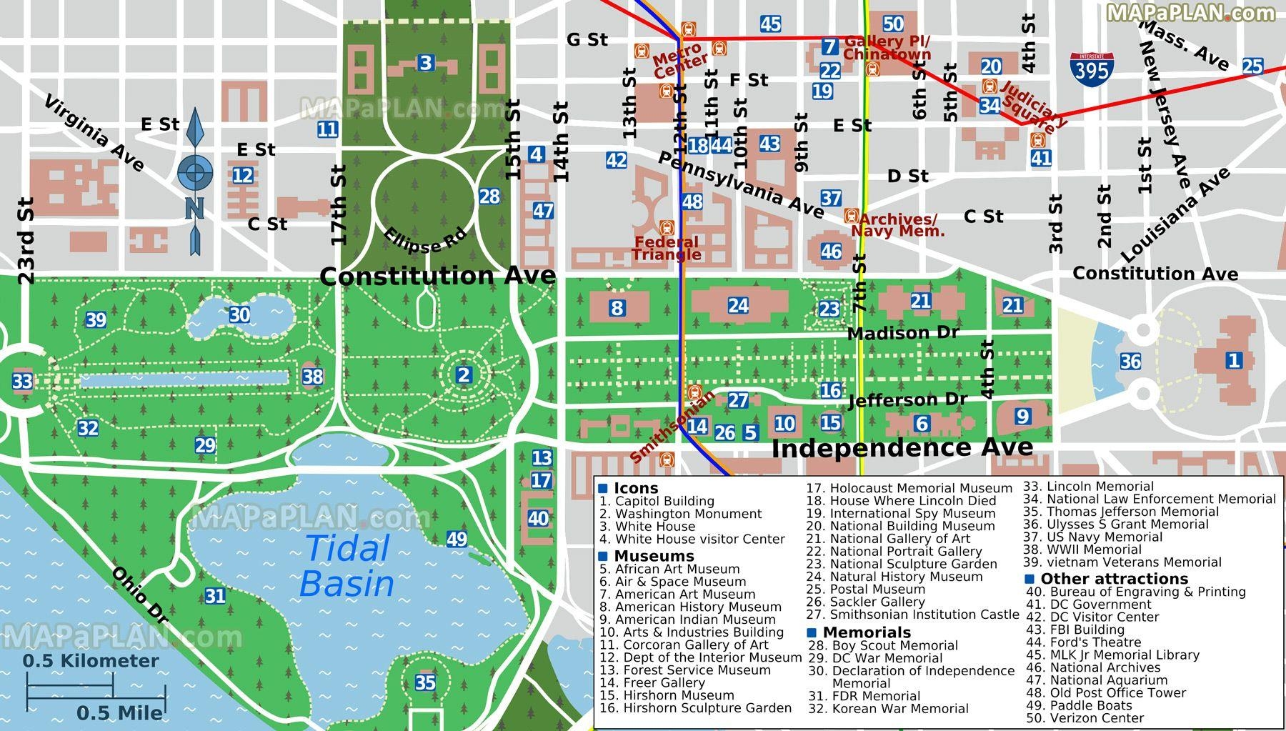 Washington Dc Main Attractions Map Map Of Washington Dc Main Attractions District Of Columbia USA Washington Dc Main Attractions Map Map Of Washington Dc Main Attractions District Of Columbia USA