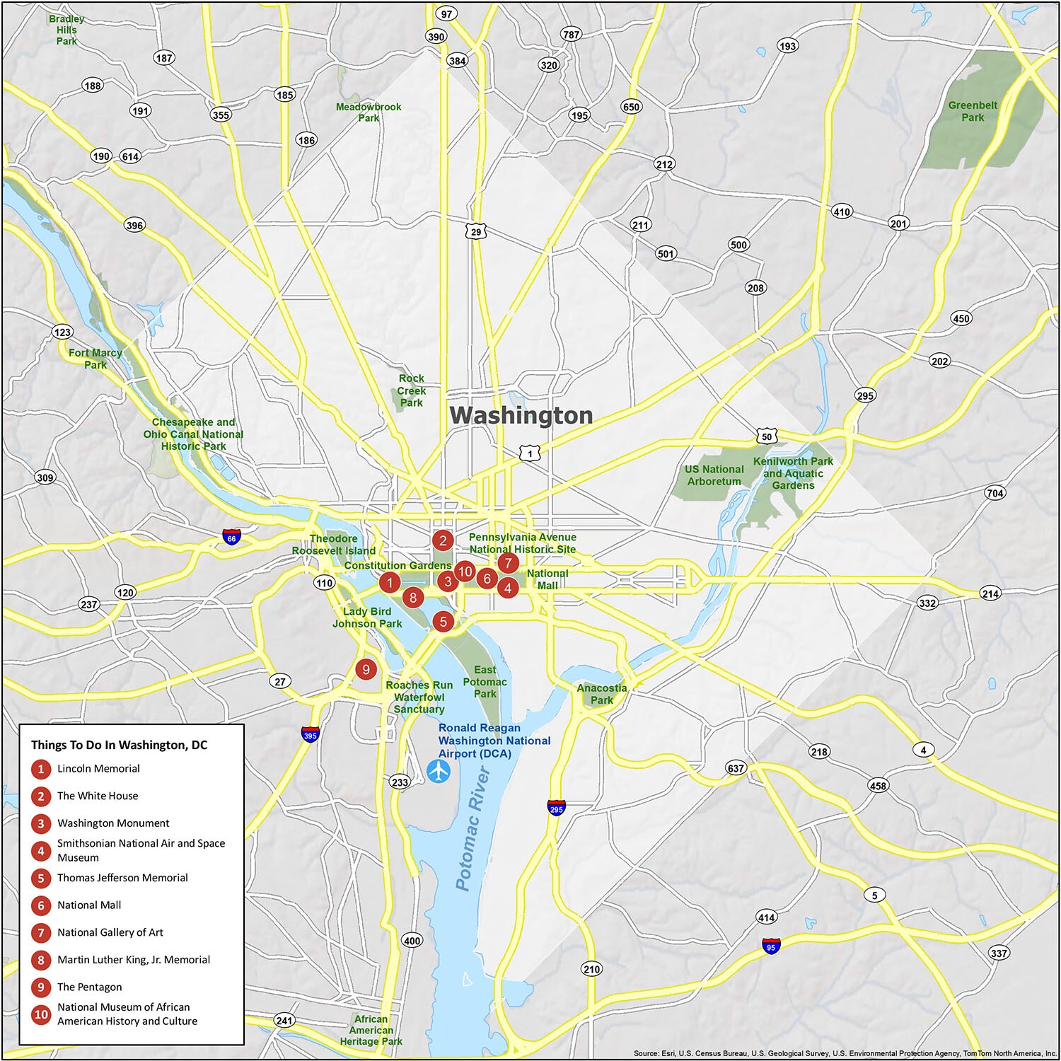 Map Of Dc Attractions Printable Map Of Dc Attractions Printable