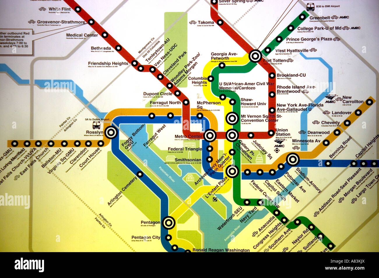 Washington Dc Map Metro Hi res Stock Photography And Images Alamy