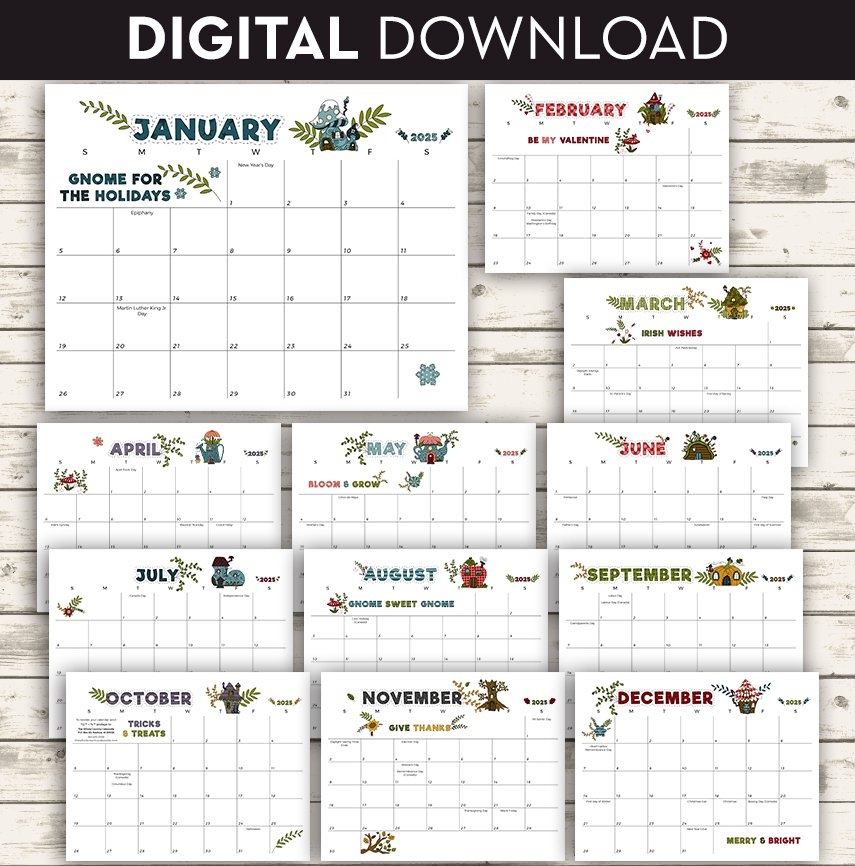 Waterproof Paper Calendar Printable