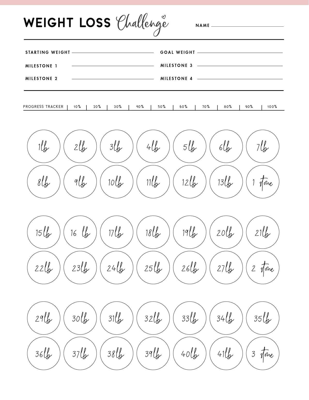 Free Printable Monthly Weight Loss Chart Free Printable Monthly Weight Loss Chart