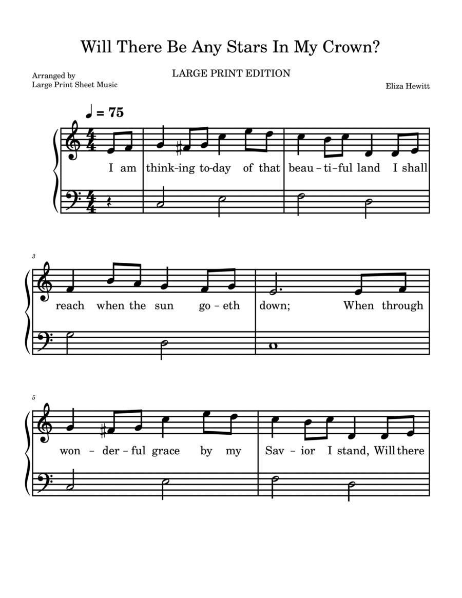 Printable Gospel Sheet Music