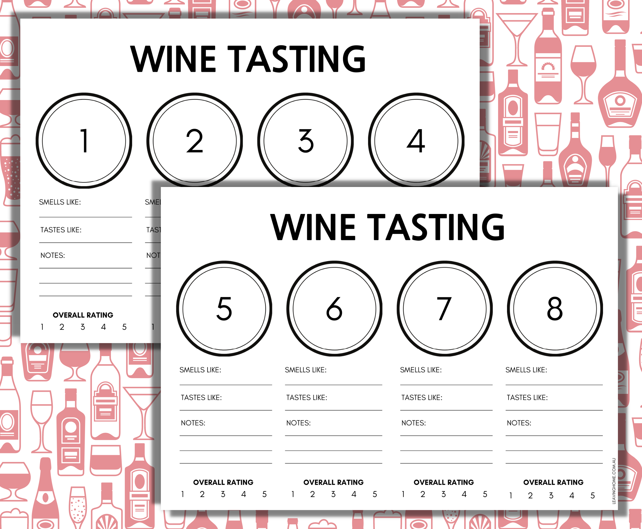 Free Printable Wine Tasting Score Sheets Free Printable Wine Tasting Score Sheets