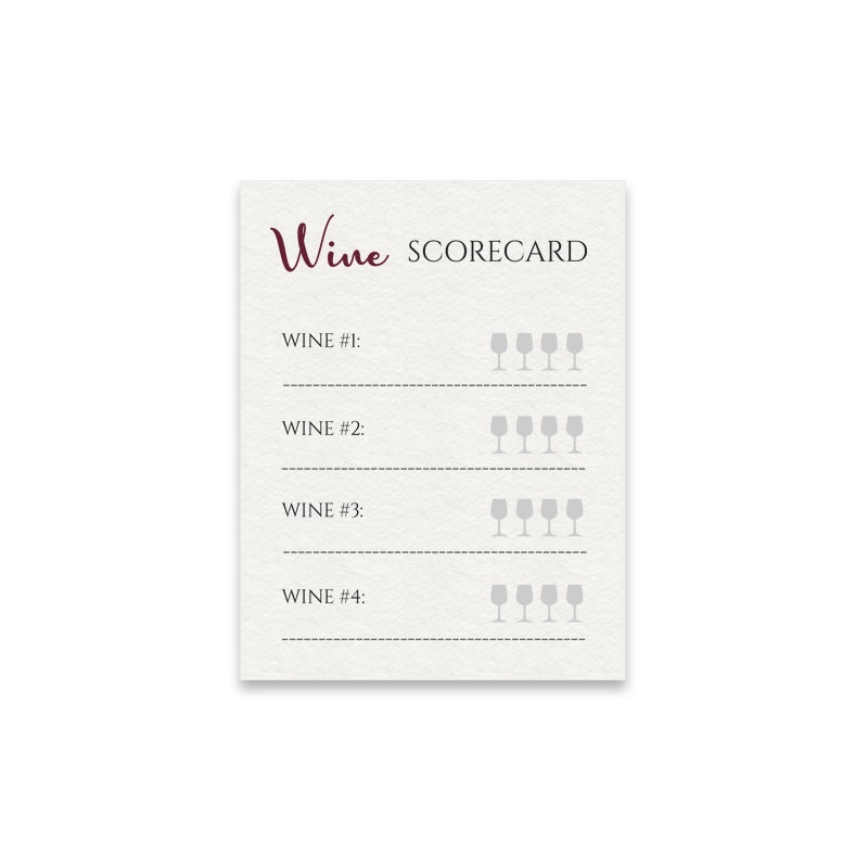 Wine Tasting Scorecard Download U0026 Print Wine Tasting Scorecard Download U0026 Print