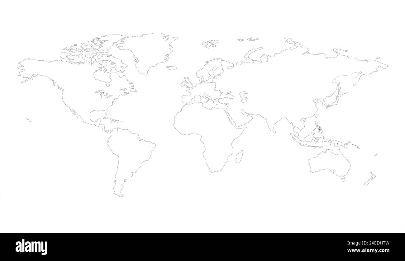 Blank World Map With Borders Printable