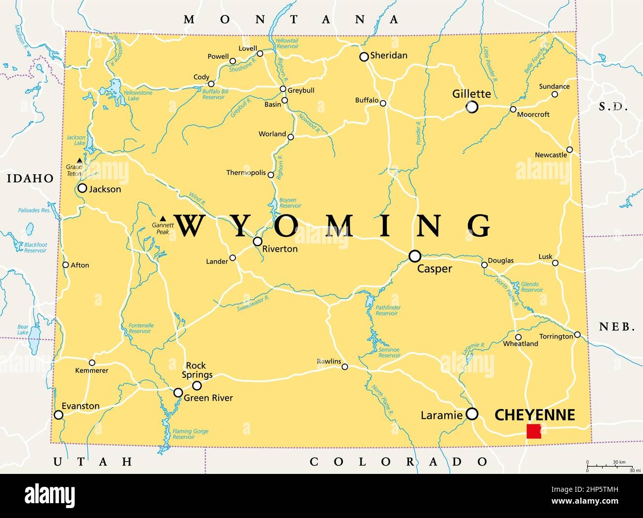 Wyoming Map Hi res Stock Photography And Images Alamy