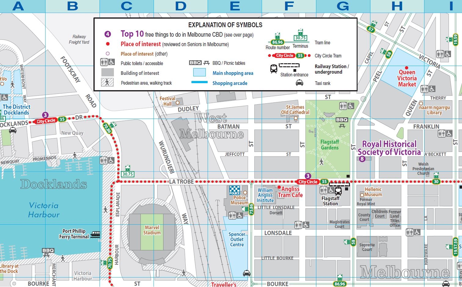 Your Melbourne City Map Free PDF Seniors In Melbourne