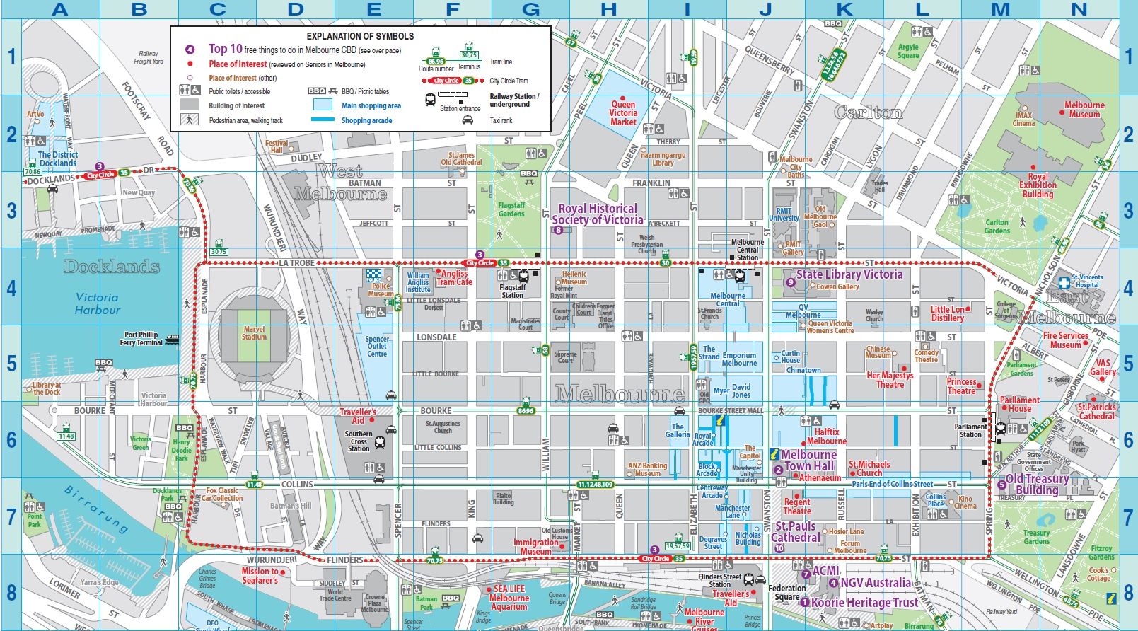Your Melbourne City Map Free PDF Seniors In Melbourne