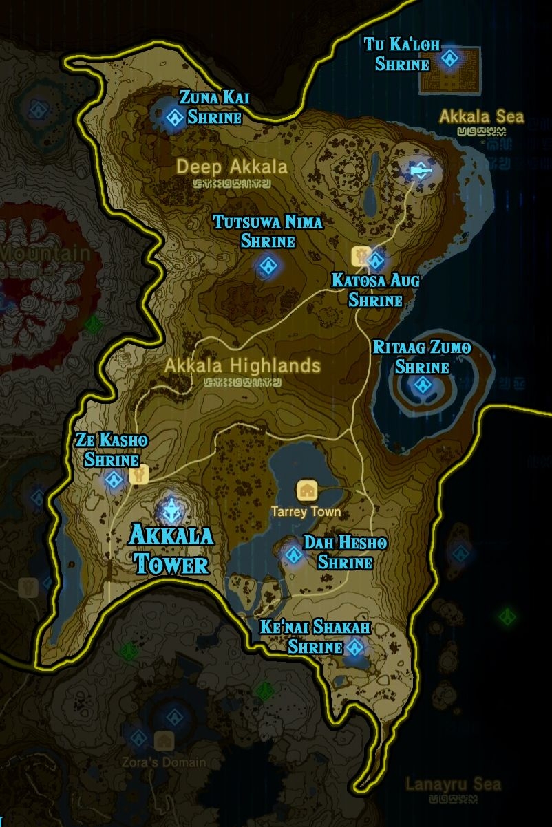 Zelda Breath Of The Wild Shrine Maps And Locations Worksheets Library